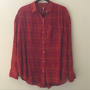 Free People Break My Stride Button Down top, XS